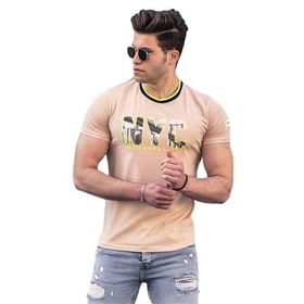 Madmext 4606 Camel Baskılı Erkek T-shirt