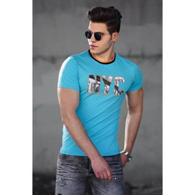 Madmext 4606 Turkuaz Erkek T-shirt
