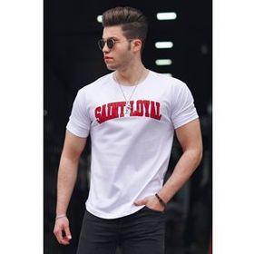 Madmext 4630 Beyaz Erkek T-shirt