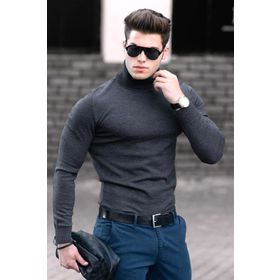 Madmext 4656 Antrasit Erkek Kazak