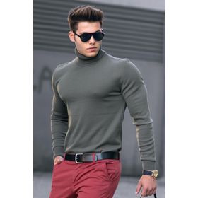Madmext 4656 Haki Erkek Kazak
