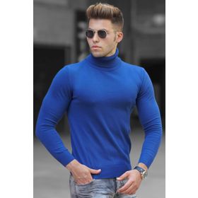 Madmext 4656 İndigo Erkek Kazak