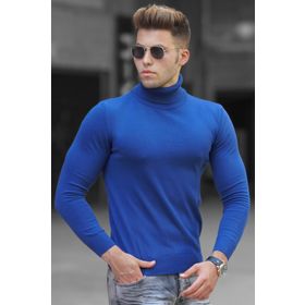Madmext 4656 İndigo Erkek Kazak