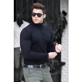Madmext 4656 Siyah Erkek Kazak