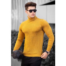 Madmext 4657 Hardal Erkek Kazak