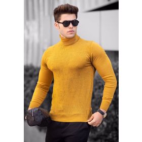 Madmext 4657 Hardal Erkek Kazak