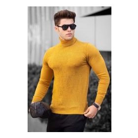 Madmext 4657 Hardal Erkek Kazak