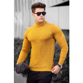 Madmext 4657 Hardal Erkek Kazak