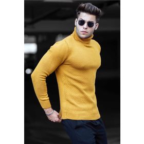 Madmext 4659 Hardal Erkek Kazak