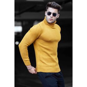 Madmext 4659 Hardal Erkek Kazak