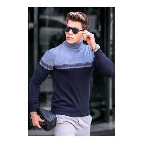 Madmext 4675 Mavi Erkek Kazak