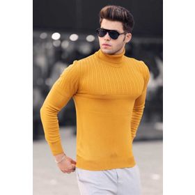 Madmext 4677 Hardal Erkek Kazak