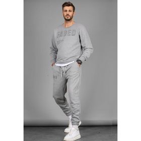 Madmext 4679 Gri Baskılı Erkek Eşofman Takımı