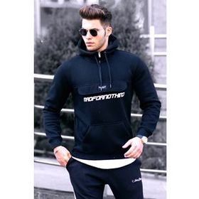 Madmext 4729 Siyah Erkek Sweatshirt