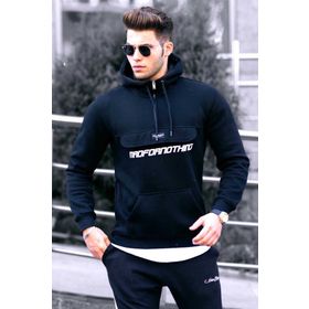 Madmext 4729 Siyah Erkek Sweatshirt