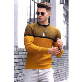 Madmext 4734 Hardal Erkek Kazak