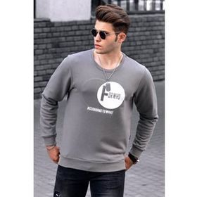 Madmext 4756 Gri Erkek Sweatshirt