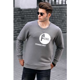 Madmext 4756 Gri Erkek Sweatshirt