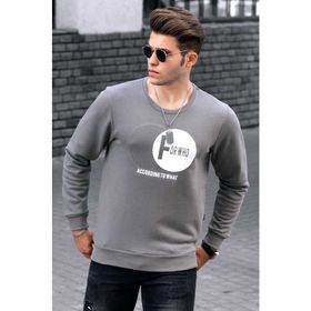 Madmext 4756 Gri Erkek Sweatshirt
