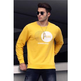 Madmext 4756 Sarı Erkek Sweatshirt