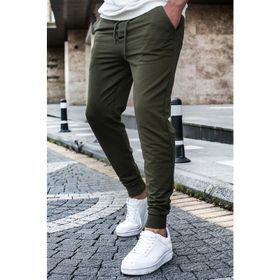 Madmext 4821 Haki Paçası Lastikli Erkek Eşofman