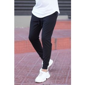 Madmext 4821 Siyah Paçası Lastikli Erkek Eşofman