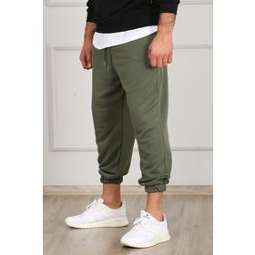 Madmext 4832 Haki Oversize Kısa Paça Erkek Eşofman