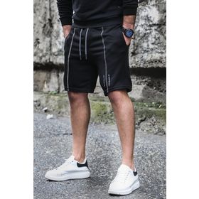 Madmext 4849 Siyah Kapri Erkek Şort