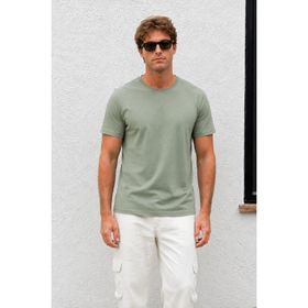 Madmext 4951 Çağla Yeşili Erkek T-shirt