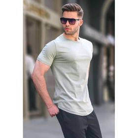 Madmext 4951 Çağla Yeşili Erkek T-shirt