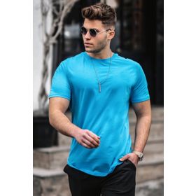 Madmext 4951 Mavi Erkek Tişört
