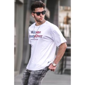 Madmext 4960 Beyaz Erkek T-shirt