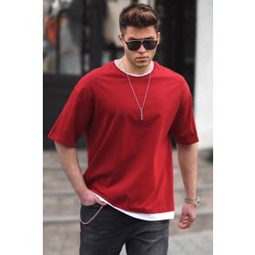 Madmext 4978 Bordo Erkek T-shirt