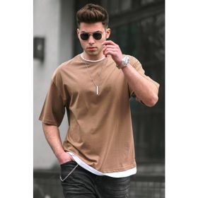 Madmext 4978 Kahverengi Erkek T-shirt