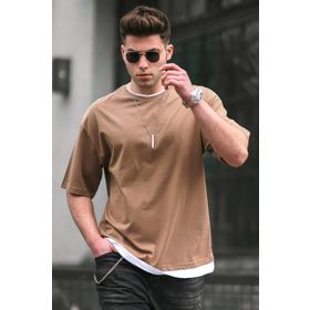 Madmext 4978 Kahverengi Erkek T-shirt