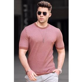 Madmext 5076 Kahverengi Erkek T-shirt