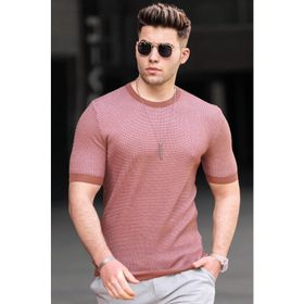 Madmext 5076 Kahverengi Erkek T-shirt