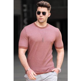 Madmext 5076 Kahverengi Erkek T-shirt