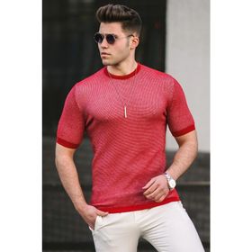 Madmext 5076 Kırmızı Triko Erkek T-shirt