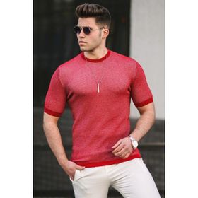 Madmext 5076 Kırmızı Triko Erkek T-shirt