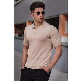 Madmext 5078 Bej Erkek T-shirt