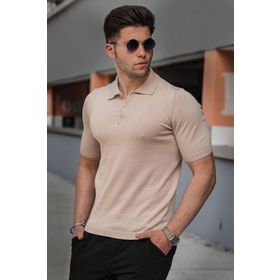 Madmext 5078 Bej Erkek T-shirt