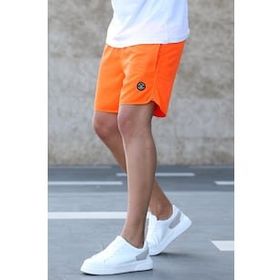 Madmext 5087 Turuncu Neon Erkek Deniz Şortu
