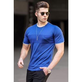 Madmext 5089 İndigo Erkek T-shirt
