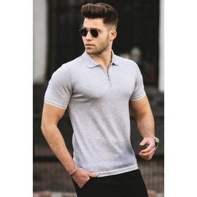 Madmext 5090 Gri Polo Yaka Erkek T-shirt