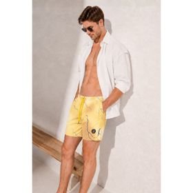Madmext 5093 Sarı Erkek Deniz Şortu