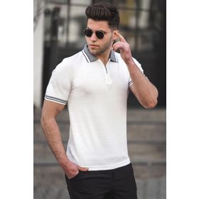 Madmext 5099 Beyaz Erkek Tişört