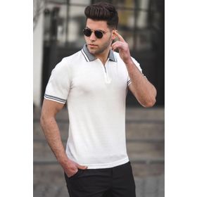 Madmext 5099 Beyaz Erkek Tişört