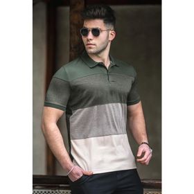 Madmext 5103 Haki Polo Yaka Erkek T-shirt