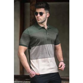 Madmext 5103 Haki Polo Yaka Erkek T-shirt